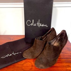 Cole Hann Brown Suede Bootie